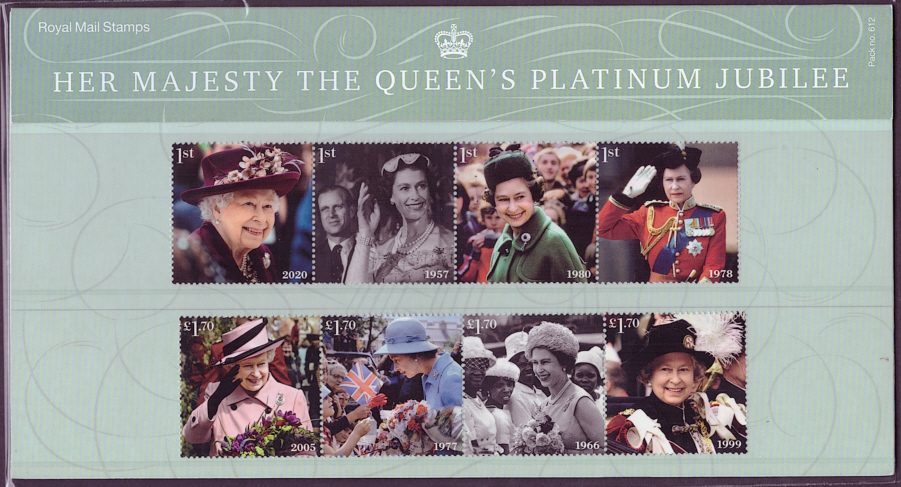 (image for) 2022 Platinum Jubilee Royal Mail Presentation Pack 612